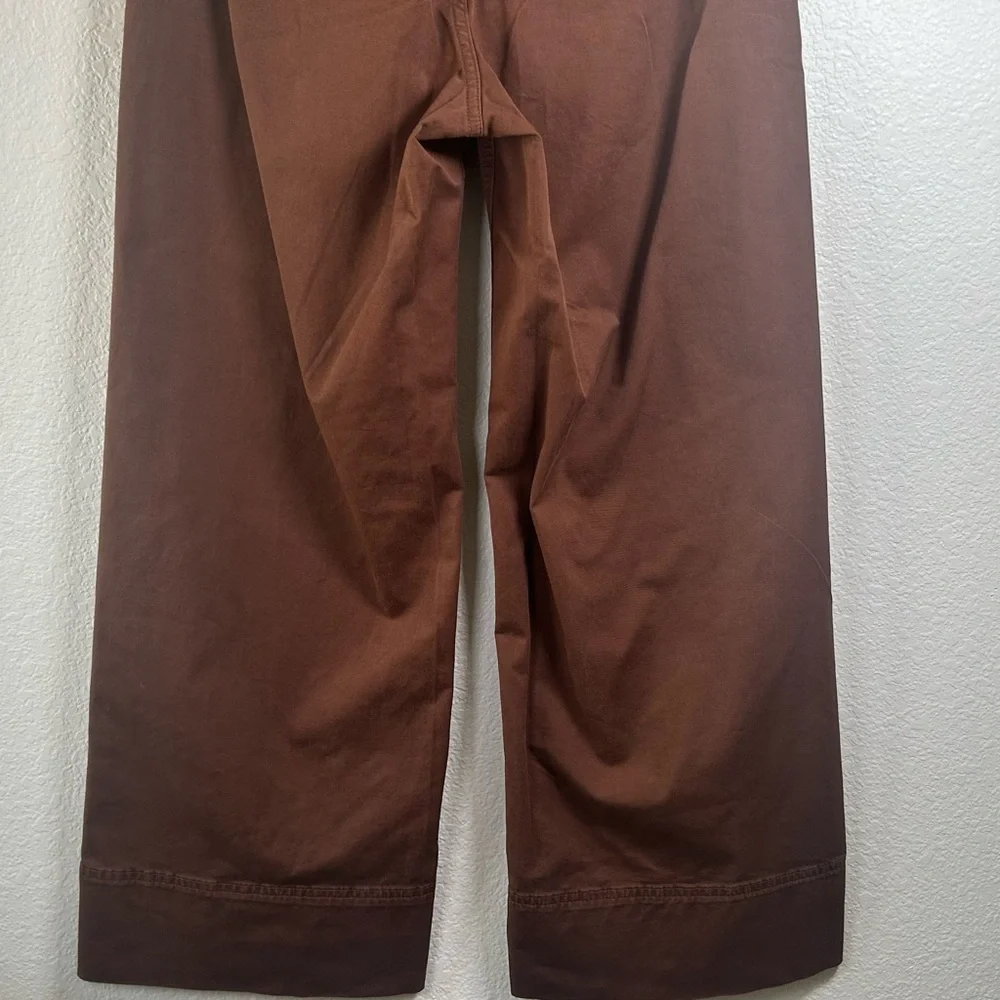Everlane Tan Khaki Corporate Casual Lightweight Wide Leg Crop Pants women’s Sz 4 - Picture 4 of 16